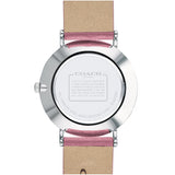 Coach Perry Mother of Pearl White Dial Pink Leather Strap Watch for Women - 14503243