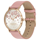 Coach Perry Silver Dial Pink Leather Strap Watch For Women - 14503325