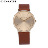 Coach Perry Gold Dial Brown Leather Strap Watch for Women - 14503331