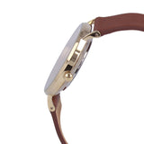 Coach Perry Analog Gold Dial Brown Leather Strap Watch for Women - 14503331-C