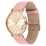 Coach Delancey Gold Dial Pink Leather Strap Watch for Women - 14503332