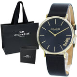 Coach Perry Black Dial Black Leather Strap Watch for Women - 14503333-C