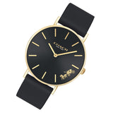 Coach Perry Black Dial Black Leather Strap Watch for Women - 14503333