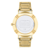 Coach Perry White Dial Gold Steel Strap Watch for Women - 14503345