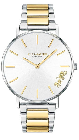 Coach Perry Silver Dial Two Tone Steel Strap Watch for Women - 14503347