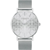 Coach Perry Quartz Silver Dial Silver Mesh Bracelet Watch for Women - 14503384