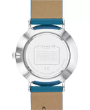 Coach Perry Coffee Dial Blue Leather Strap Watch for Women - 14503475