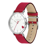 Coach Perry Silver Dial Red Leather Strap Watch for Women - 14503515