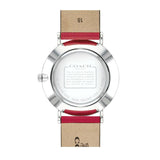 Coach Perry Silver Dial Red Leather Strap Watch for Women - 14503515