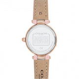 Coach Hayley Mother of Pearl Pink Dial Pink Leather Strap Watch for Women - 14503537