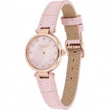 Coach Hayley Mother of Pearl Pink Dial Pink Leather Strap Watch for Women - 14503537