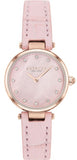 Coach Hayley Mother of Pearl Pink Dial Pink Leather Strap Watch for Women - 14503537