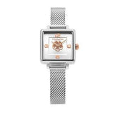 Coach Cass White Dial Silver Mesh Bracelet Watch for Women - 14503697