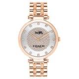 Coach Park Silver Dial Rose Gold Steel Strap Watch for Women - 14503735