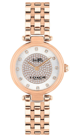 Coach Park Silver Dial Rose Gold Steel Strap Watch for Women - 14503735