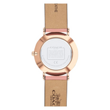 Coach Perry Analog Gold Dial Brown Leather Strap Watch for Women - 14503331-C