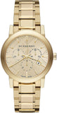 Burberry The City Gold Dial Gold Steel Strap Watch for Women - BU9753