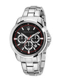 Maserati Successo Chronograph Black Dial Silver Steel Strap Watch For Men - R8873621009