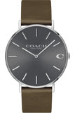 Coach Charles Grey Dial Brown Leather Strap Watch for Men - 14602153