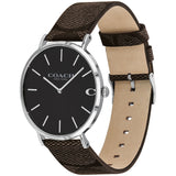 Coach Charles Black Dial Brown Leather Strap Watch for Women - 14602156