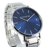 Coach Charles Blue Dial Silver Steel Strap Watch for Men - 14602429