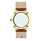 Coach Charles Green Dial Brown Leather Strap Watch for Men - 14602435