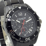 Coach Kent Chronograph Black Dial Black Steel Strap Watch for Men - 14602554