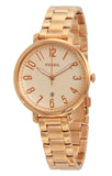 Fossil Jacqueline Rose Gold Dial Rose Gold Steel Strap Watch for Women - ES3970