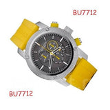 Burberry Sport Chronograph Grey Dial Yellow Rubber Strap Watch for Men - BU7712