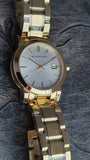 Burberry The City White Dial Gold Steel Strap Watch for Women - BU9103