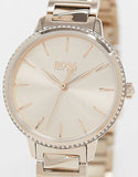 Hugo Boss Signature Gold Dial Gold Stainless Steel Strap Watch for Women - 1502540