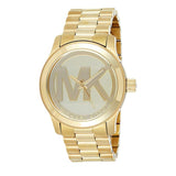 Michael Kors Runway Gold Dial Gold Steel Strap Watch for Women - MK5473