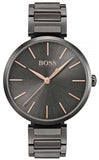 Hugo Boss Allusion Quartz Grey Dial Grey Steel Strap Watch For Men - 1502416