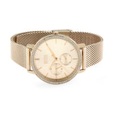 Hugo Boss Infinity Carnation Gold Dial Gold Mesh Bracelet Watch for Women - 1502519