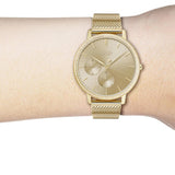 Hugo Boss Infinity Gold Dial Gold Mesh Bracelet Watch for Women - 1502520