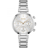 Hugo Boss Flawless Silver Dial Silver Steel Strap Watch for Women - 1502530