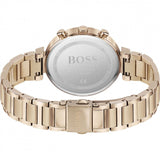 Hugo Boss Flawless Quartz White Dial Gold Steel Strap Watch for Women -1502531