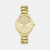 Hugo Boss Signature Gold Dial Gold Steel Strap Watch for Women - 1502541