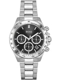 Hugo Boss Novia Black Dial Silver Steel Strap Watch for Women - 1502614