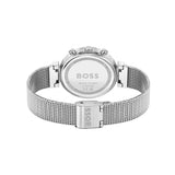 Hugo Boss Flawless Pink Dial Silver Mesh Bracelet Watch for Women - 1502625