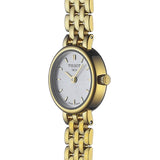 Tissot T Lady Lovely Silver Dial Gold Steel Strap Watch For Women - T058.009.33.031.00