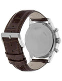 Hugo Boss Aeroliner Chronograph Quartz Grey Dial Brown Leather Strap Watch For Men - HB1512570