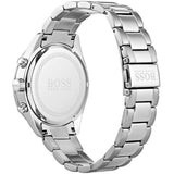 Hugo Boss Ikon Chronograph White Dial Silver Steel Strap Watch for Men - 1512962