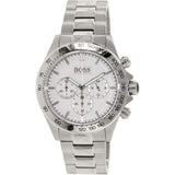 Hugo Boss Ikon Chronograph White Dial Silver Steel Strap Watch for Men - 1512962