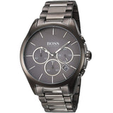 Hugo Boss Classic Grey Dial Grey Steel Strap Watch for Men - 1513364