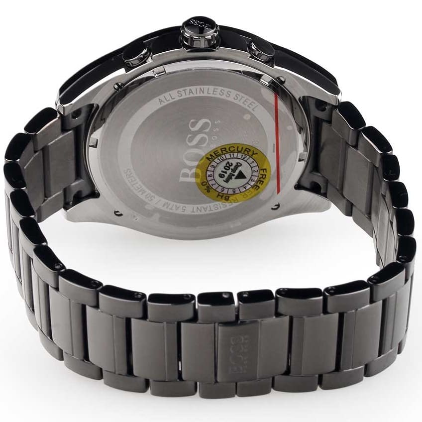 Hugo Boss Classic Chronograph Grey Dial Grey Steel Strap Watch for Men - 1513364