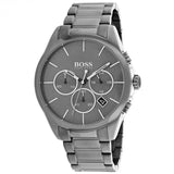 Hugo Boss Classic Grey Dial Grey Steel Strap Watch for Men - 1513364