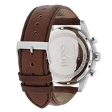 Hugo Boss Navigator White Dial Brown Leather Strap Watch for Men - 1513495