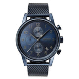 Hugo Boss Navigator Chronograph Blue Dial Blue Mesh Bracelet Watch for Men - 1513538