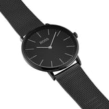 Hugo Boss Horizon Quartz Black Dial Black Mesh Bracelet Watch For Men - 1513542